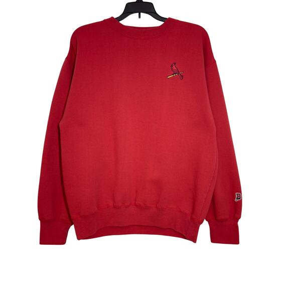CARDINALS Baseball Vintage Embroidered Redbird Crew Neck Sweatshirt M Medium - Picture 6 of 6